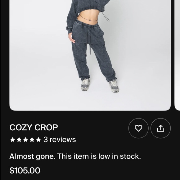 STRIPT Cozy crop sweatshirt - Picture 4 of 8